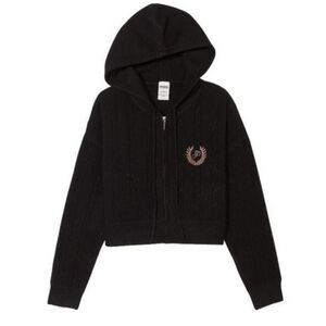 VS PINK NEW! Full Zip Cable Knit Hoodie